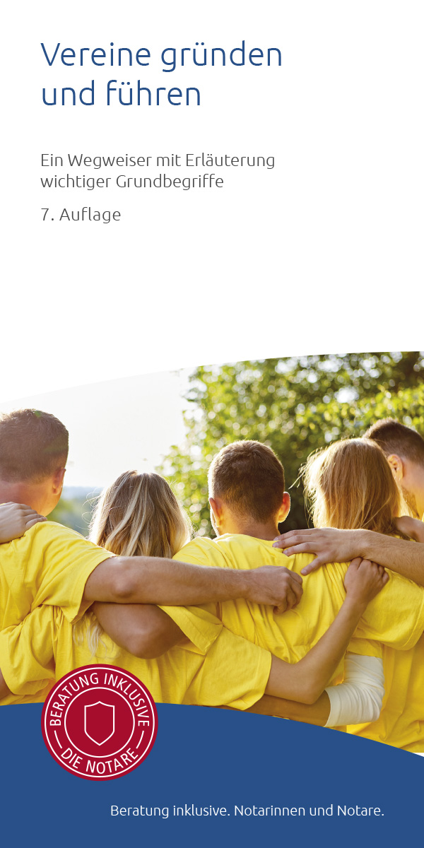 Infobroschüre "Vereine gründen und führen" (50er Pack)