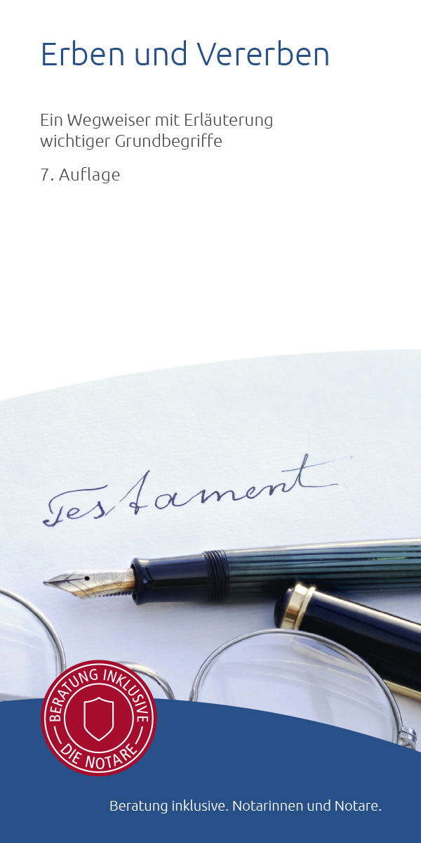 Infobroschüre "Erben und vererben" (50er Pack)